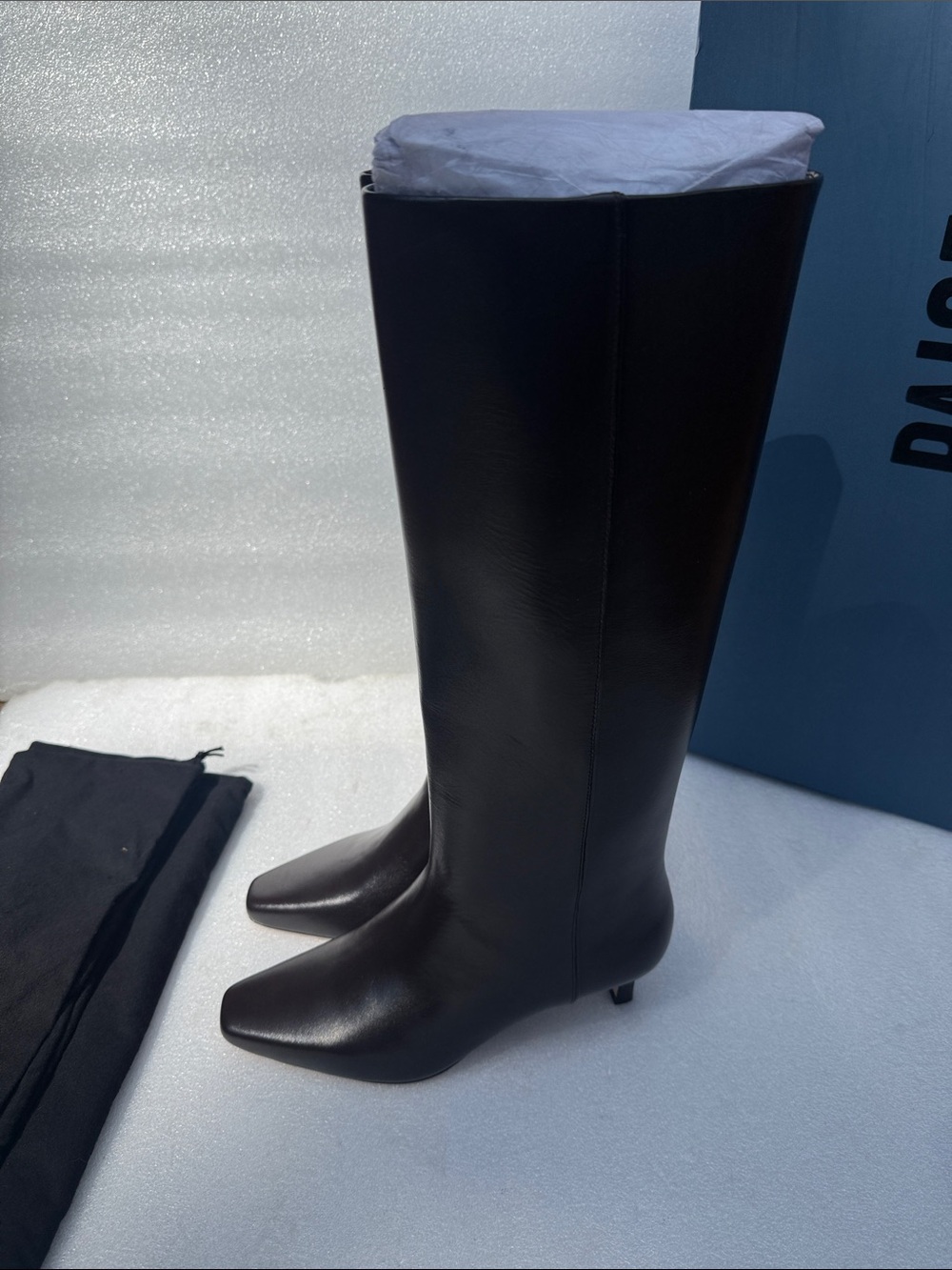 PAIGE Women's Ansley Tall Leather Boot, Chocolate size 7 New